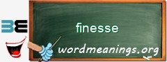 WordMeaning blackboard for finesse